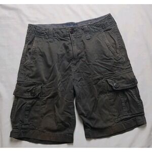 American Eagle Outfitters Men's 30 Green Cargo Classic 9" Inseam Canvas Gorpcore